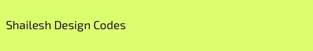 Shailesh Design Codes